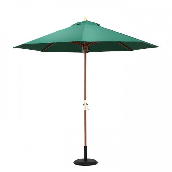 ガーデンパラソル ベース付き2点セット WOOD PARASOL(ウッドパラソル) 270cm 5色対応の通販情報