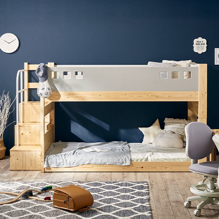 マット付き IKEA イケア KURA ベッド 2段ベッド ロフトベッド テント 
