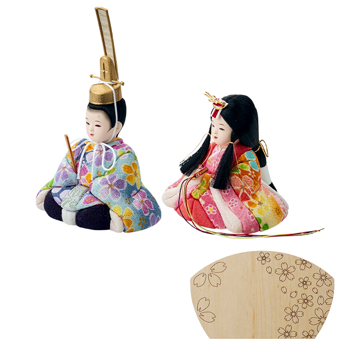 希少 石川潤平 靖月人形 雛人形 ビンテージ 木目込み 親王飾り - ひな祭り