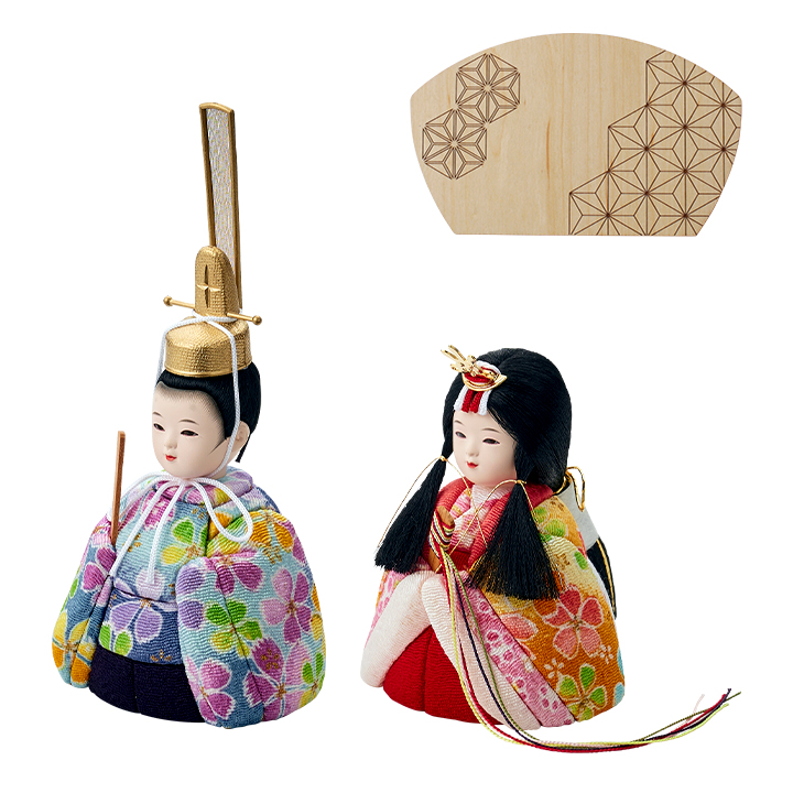 日本製 雛人形 木目込人形 ふたば 木製台座の通販情報 - 家具通販の 