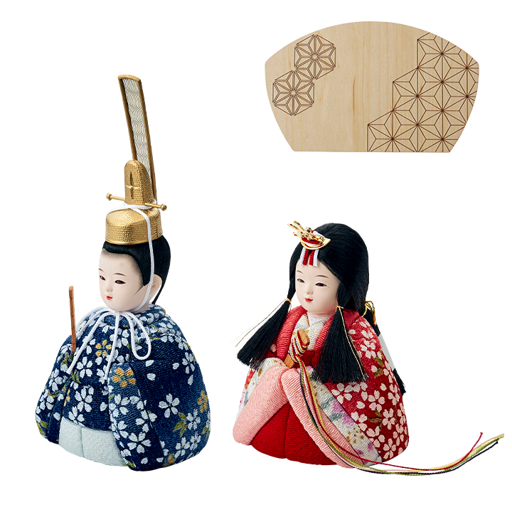 日本製 雛人形 木目込人形 ふたば 木製台座の通販情報