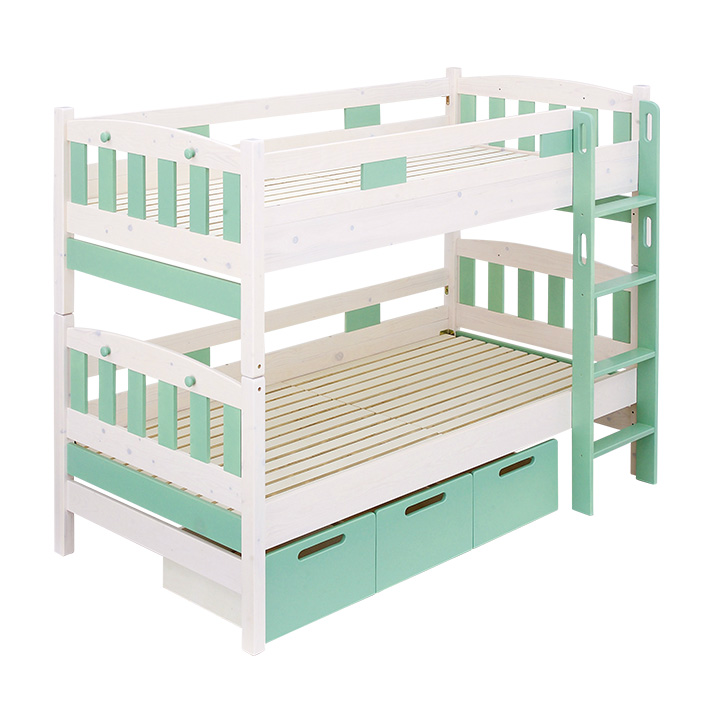 引き出し収納付き 二段ベッド EMMA(エマ) 3色対応の通販情報 - 家具