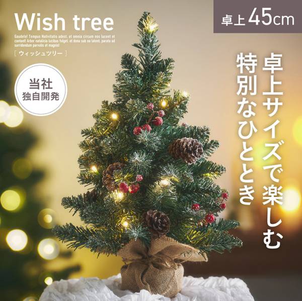 クリスマスツリー 卓上 Wish(ウィッシュ) 高さ45cm