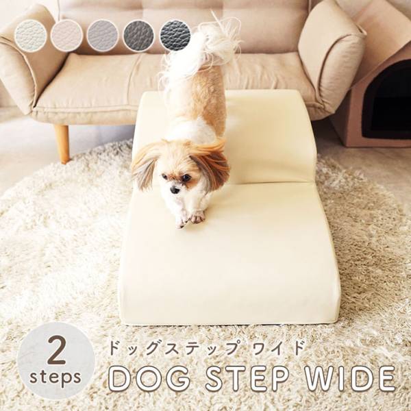 ドッグステップ 2段 犬用 階段 ワイドサイズ a388-dogstep 5色対応