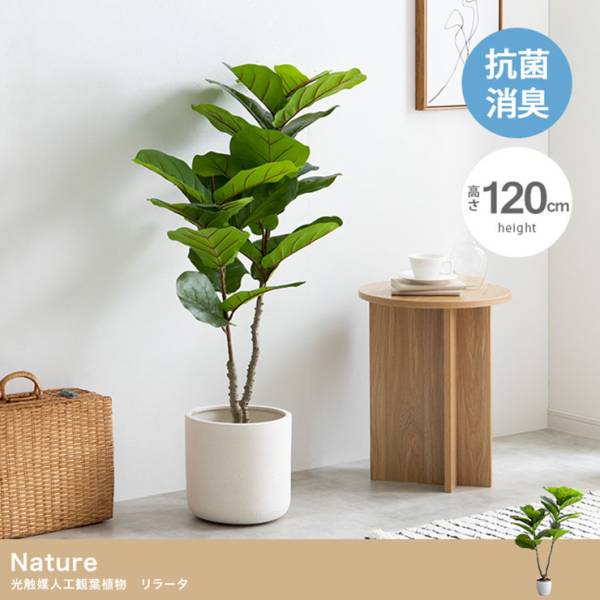 フェイクグリーン 大型 高さ120cm 光触媒 人工観葉植物 リラータ Nature(ナチュレ)